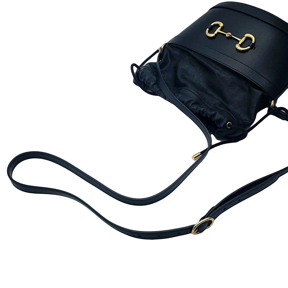 Gucci Bucket Black Horsebit Shoulder Bag - Picture 11 of 12
